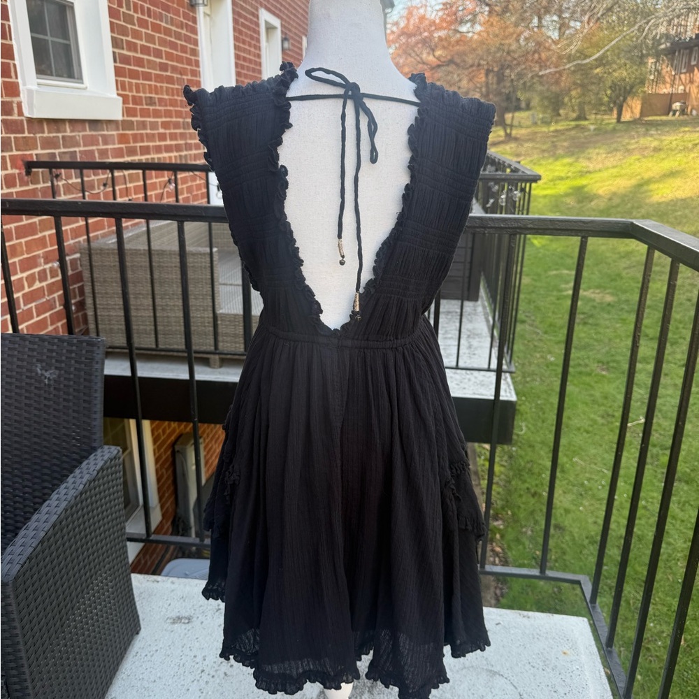 Free People Antoinette Mini Endless Summer Sleeveless Ruffle Dress Tiered Size L - Picture 10 of 10